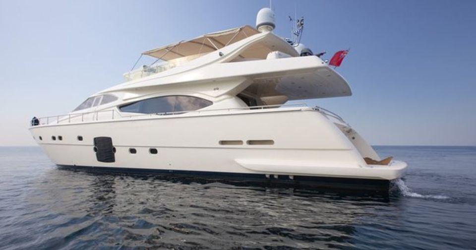 article 23 meter Ferretti Yachts HAPPY BLUE for sale banner image